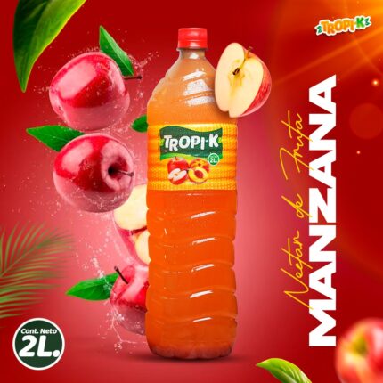 Tropi K 2LT Manzana, Paquete de 6 Unidades PET descartable
