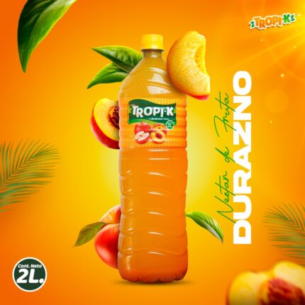Tropi K 2LT Durazno Paquete de 6 Unidades PET descartable
